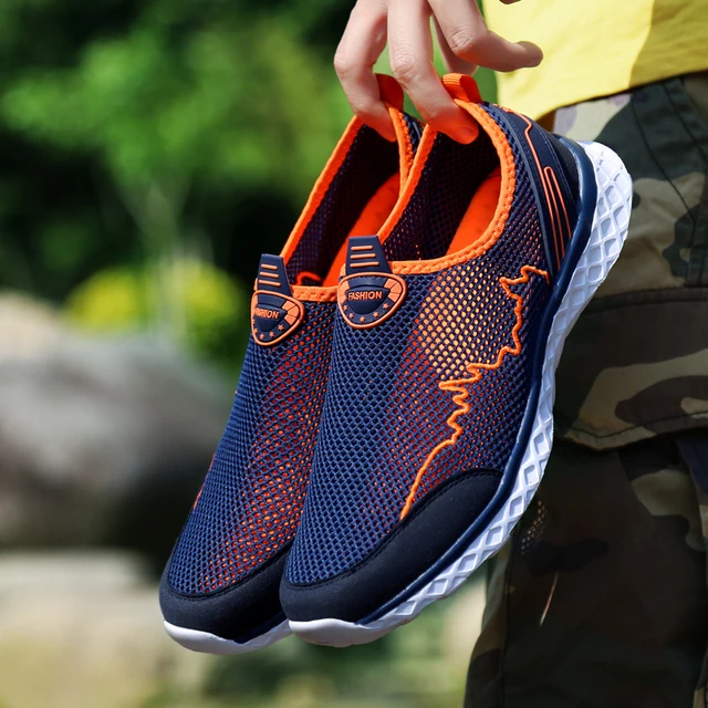 MAISMODA Summer Outdoor Shoes Men Women Lightweight Breathable Mesh Creek Beach Quick Dry Wading Upstream Fishing Net Water Shoe