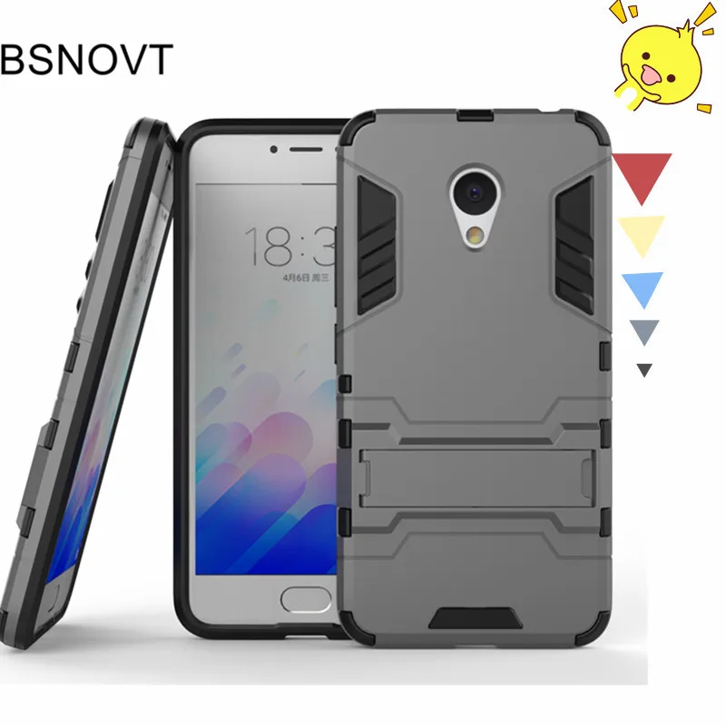 Чехол для Meizu M3 Note силиконовый + пластиковый противоударный чехол с подставкой 5