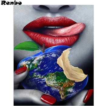 

Needlework Diamond Embroidery Pattern 5D DIY Diamond Painting Red Lip Woman Cross Stitch Resin Crafts Living Room,room decor