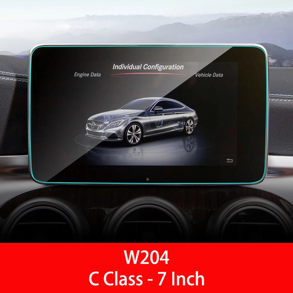 Car GPS Navigation Screen Protector Film for Mercedes W204 W205 W246 W176 W177 C117 W213 X156 X253 A B C E GLA CLA GLC Class - Color Name: W204 C Class