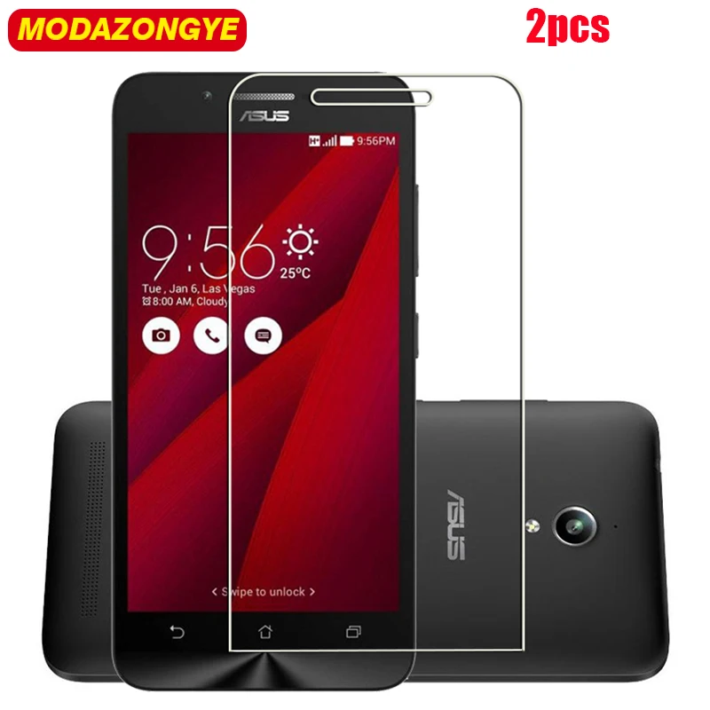 2 шт. закаленное стекло Asus Z00VD защита для экрана Zenfone Go ZC500TG ZC ZC500 500 500TG Закаленное