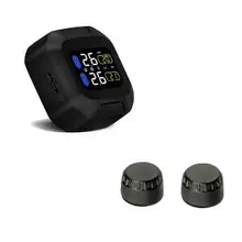 

M3 Waterproof Motorcycle Real Time Tire Pressure Monitoring System TPMS Wireless LCD Display External TH/WI Sensors