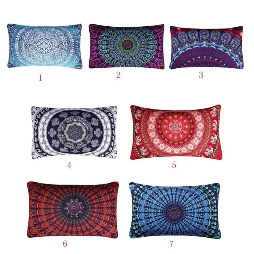 

Hot Selling Bohemia Rectangle Printing Pillow Case Cafe Home Decor Cushion Covers Drop Shipping May30
