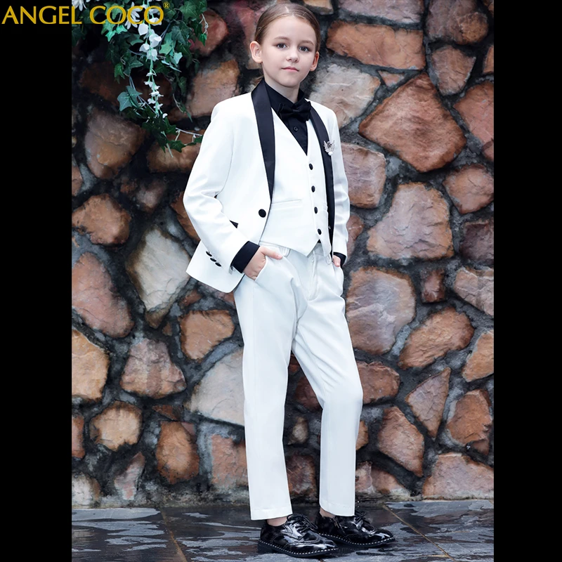 

Children's Suits Girl's Evening Dresses 2018 Autumn Winter New Piano Costumes Children's Catwalk Suits Boys Suits For Weddings