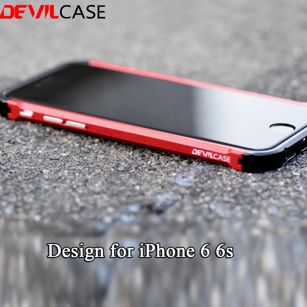 DEVILCASE тип X для iPhone 6 6s полностью алюминиевый Гибридный Металлический бампер рамка модные розовые золотые защитные чехлы с ЧПУ вырез 6 6s