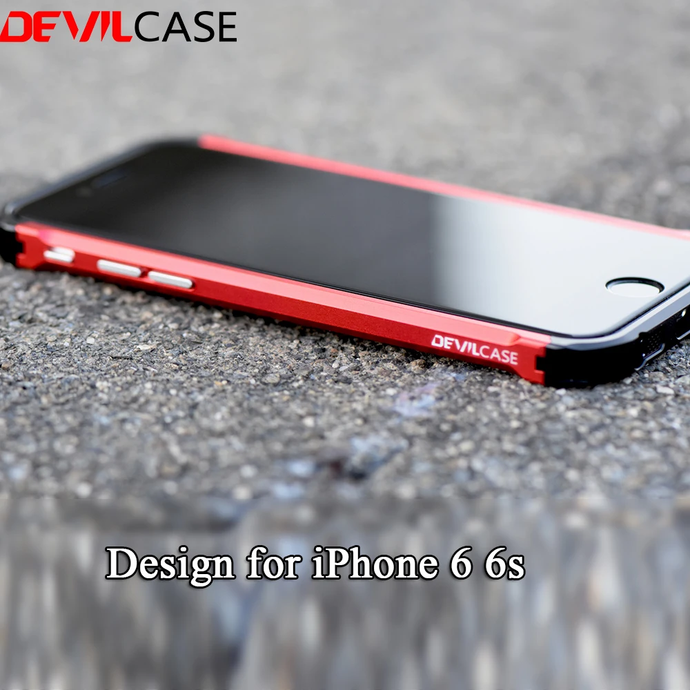 

DEVILCASE New TYPE X For iPhone 6 6s All Aluminum Hybrid Metal Bumper Frame Fashion Rose Gold Protective Cases CNC Cutout 6 6s