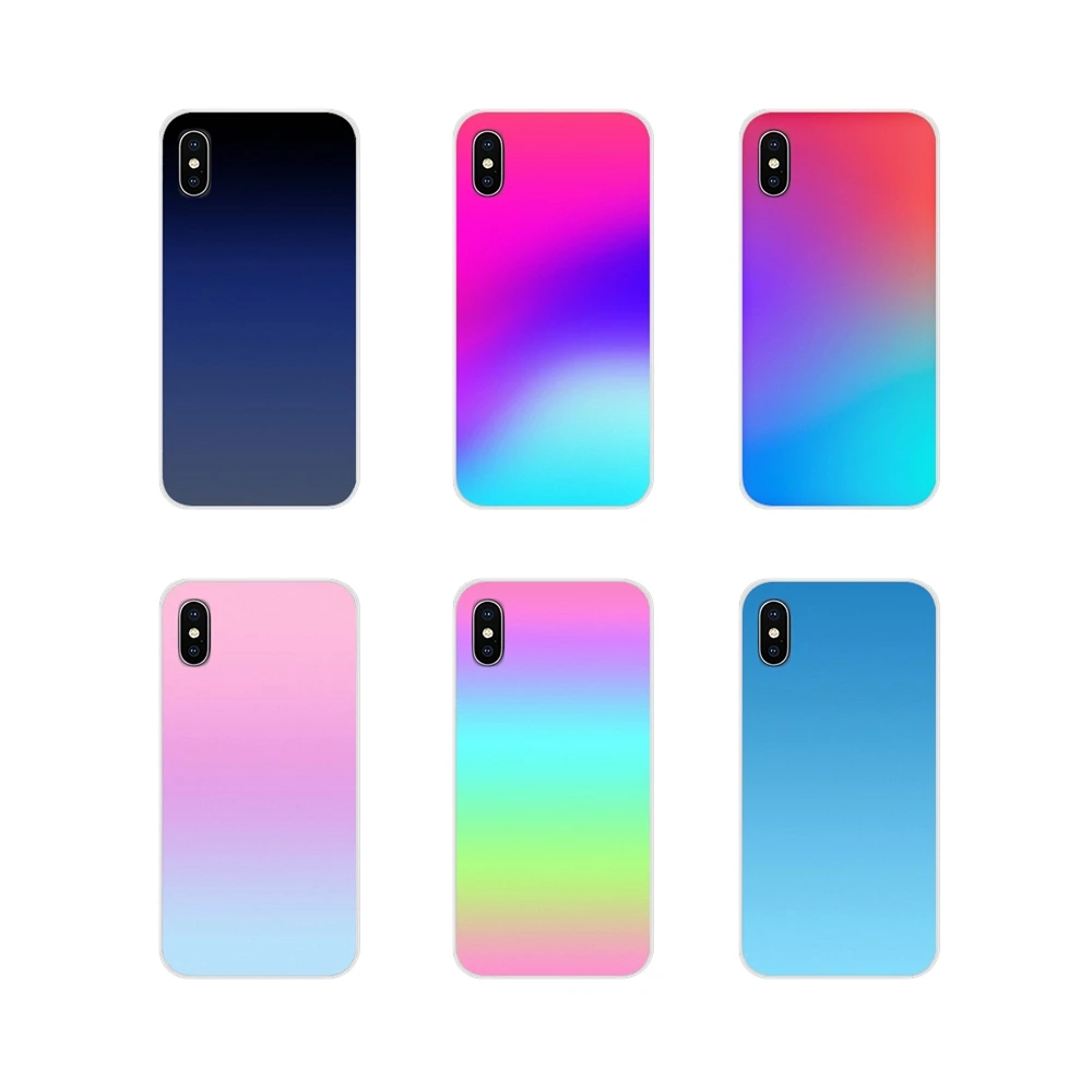 Для Apple iPhone X XR XS MAX 4 4S 5 5S 5C SE 6 6S 7 8 Plus ipod прозрачные мягкие чехлы градиент изменение