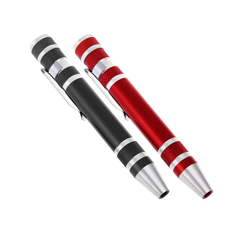 

Portable 8 In 1 Precision Screwdriver Bit Set Pen Style Repair Tool Kit 'lirunzu