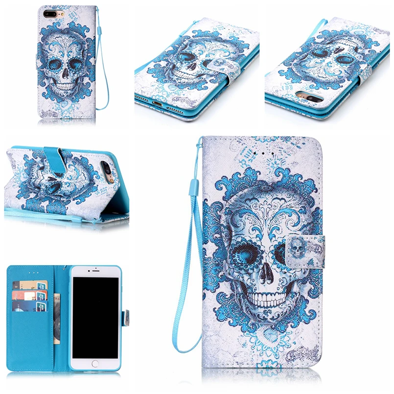 Leather phone Case for iPhone 6 6s 7 8 Plus Flip PU + Wallet Cover For Max Coque Fundas | Мобильные телефоны и аксессуары