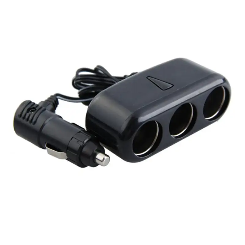 

Blue 3 Way Car Cigarette Lighter Socket Splitter Plug Power Adapter USB Port Car Charger 12V with LED Display High Quality