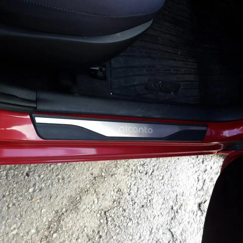 Автомобиль Стайлинг Для Kia Picanto аксессуары Нержавеющая сталь порога отделкой