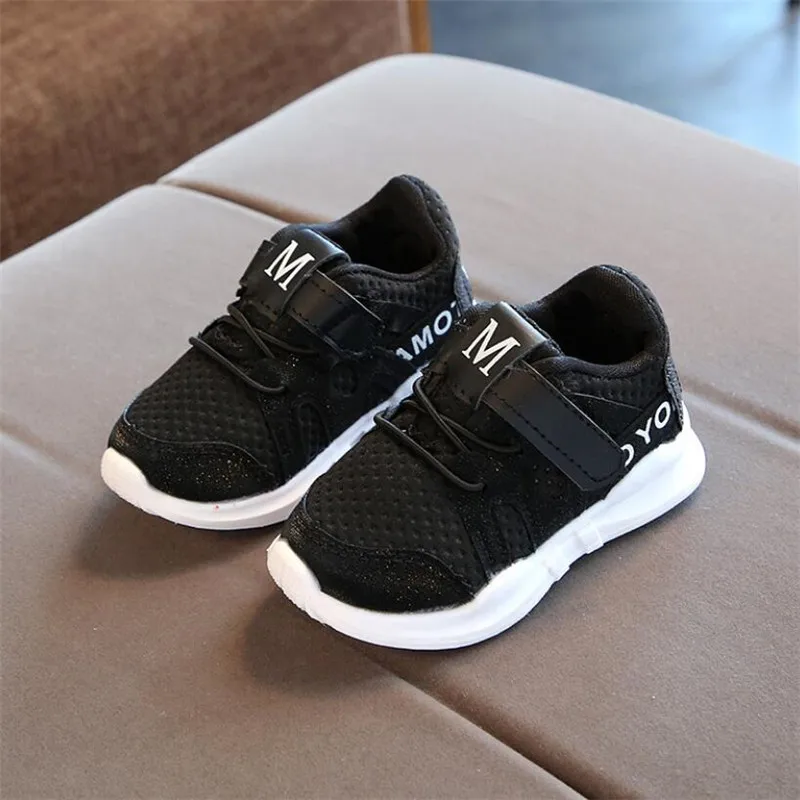 

2019 autumn new fashionable net breathable pink leisure sports running shoes for girls white shoes for boys brand kids shoes