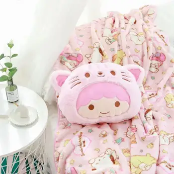 

Cartoon Cinnamoroll Little Twin Star Soft Plush Toys Air Condition Warm Blanket Birthday Christmas Gift #1278