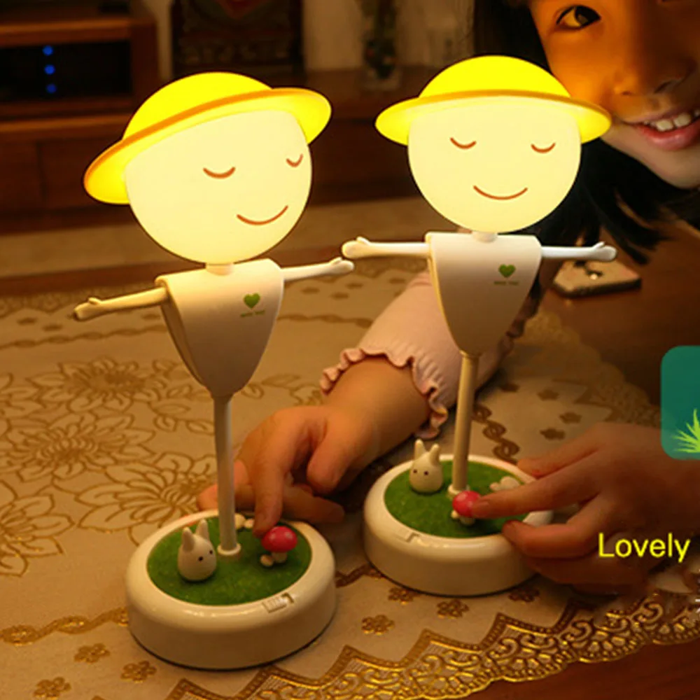 

Cute scarecrow pattern Night Desk Light Flexible Modern Touch Switch Dimmer USB Charging LED Table Lamp