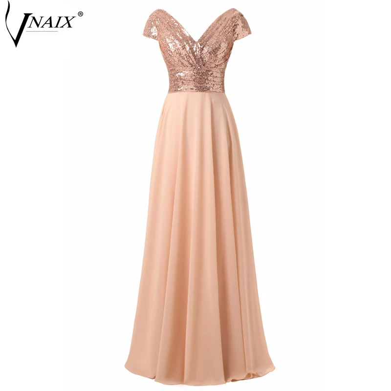 Vnaix P1260 Real Photo V-hals Geplooide Sequin Lace Lijfje Lange Chiffon Rok Prom Jurk Vrouwen Party Avondjurken Aangepaste Vnaix P1260 Real Photo V-hals Geplooide Sequin Lace Lijfje Lange Chiffon Rok Prom Jurk Vrouwen Party Avondjurken Aangepaste