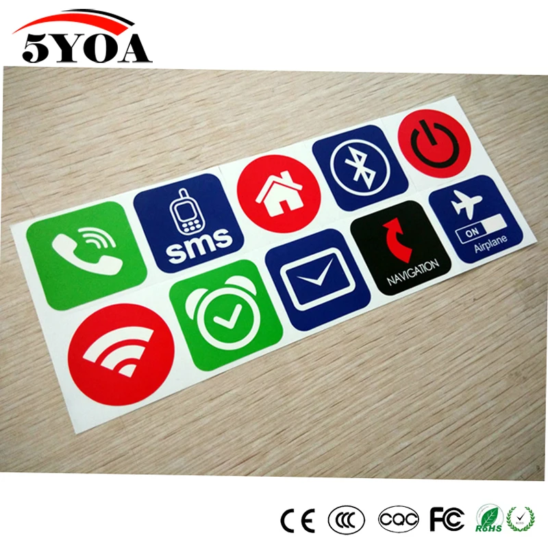 

10pcs NFC Tags Stickers Ntag213 Label Rfid Tag Card Adhesive Key llaveros llavero Token Patrol