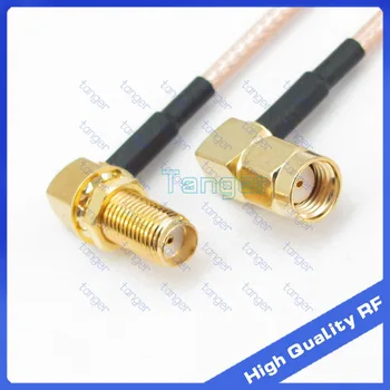 

8inch 20cm RG316 Coaxial Pigtail Jumper RF Low Loss cable SMA female jack right angle to RP-SMA male plug 90 degree connector
