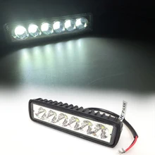 Eurs мотоцикл светодиодные полосы света 6LED лампы 6500 К 18 Вт 1420lm бездорожье Engineering свет вспомогательные работы экскаватор светодиодные фары
