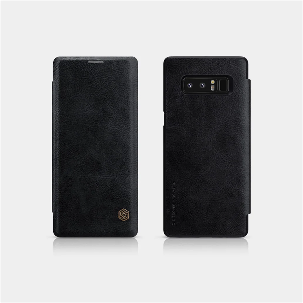Флип чехол для Samsung Galaxy Note 8 Nillkin Qin Series винтажный кожаный книжка с кармашком карт