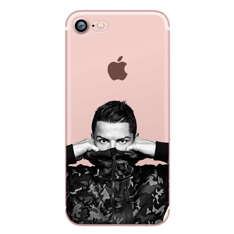 Phone Case C Ronaldo Messi Neymar Barcelona Soccer Jersey for iphone 5s 6s 7 6 plus SE 5 Soft Transparent Soft Silicon tpu Clear (7)