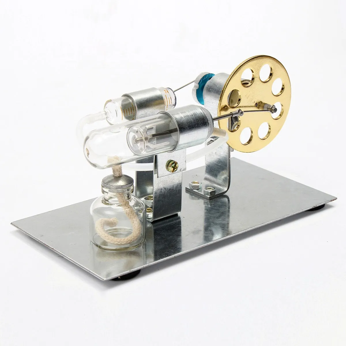  Funny DIY Mini Air Stirling Engine Motor Model Educational Steam Power Toy Electricity Learning Mod