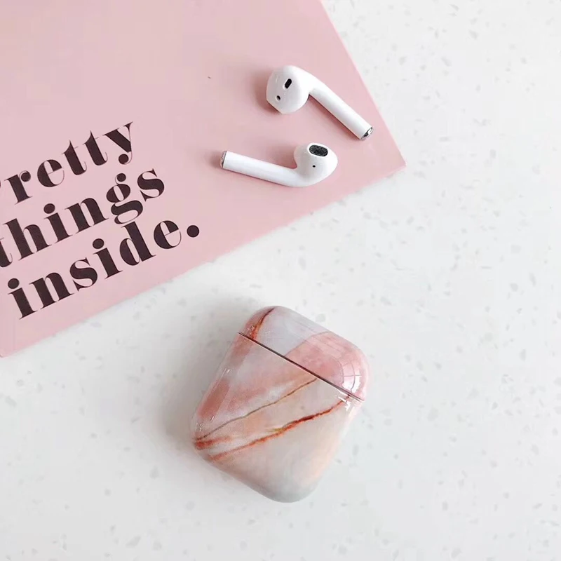 Чехол для AirPods 1 поколение мраморный мультяшный медведь|Сумки телефона| |