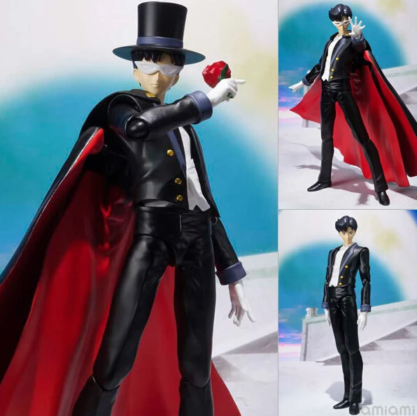 

Hot ! NEW 16cm Sailor Moon Tuxedo Mask Chiba Mamoru action figure toy Christmas gift doll