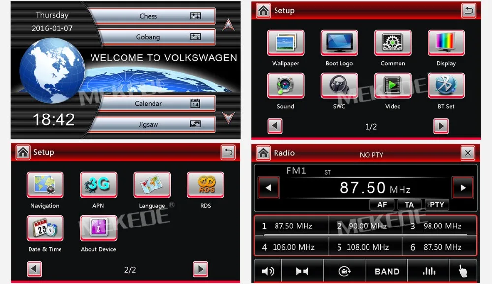 Discount MEKEDE HD 7" 2 din Car DVD for VW golf 4 golf 5 6 touran passat B6 sharan jetta caddy transporter t5 polo tiguan with gps card 45