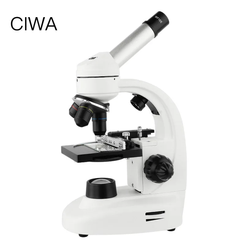 CIWA 1600X Monocular Objective lens Microscope student Lab Magnification Educational Biological Professional Eyepiece Microscope