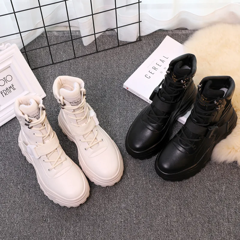 Botas mujer Повседневная обувь Женские модные брендовые Ботинки Martin Женская на