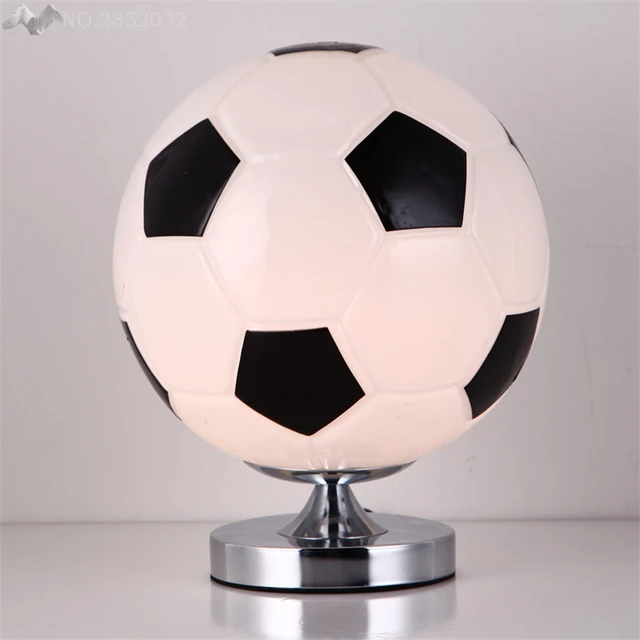 america modern glass ball table lamps soccer desk lights for