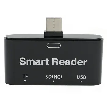 

Type C 3 in 1 USB 2.0/TF/ (HC) Slot to OTG Smart Card Reader Adapter Converter