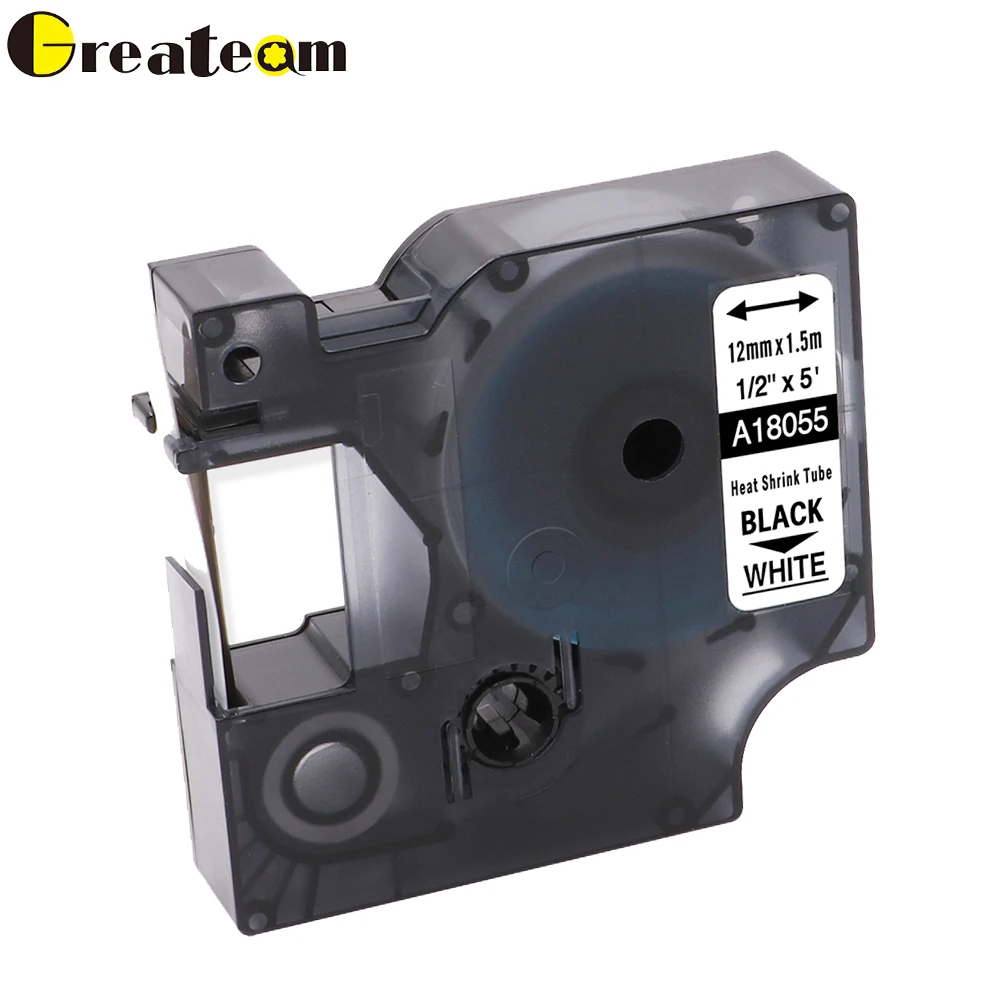 Greateam 1pcs 18055 Dymo Rhino Heat Shrink Tube Label Compatible for Dymo Rhino 5000 Label Maker