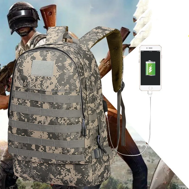 Нейлоновый водонепроницаемый мужской рюкзак с usb зарядкой militar Школьный военные