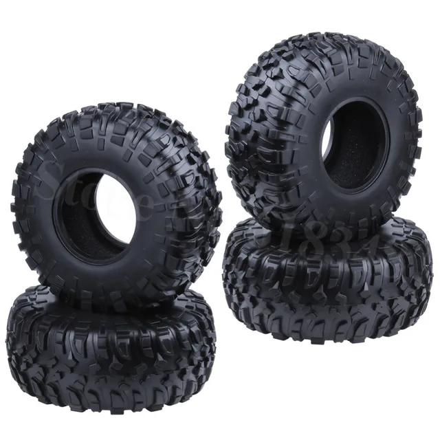 Best Offers 4PCS 132mm Rubber 2.2 Inch Tires With Foam Inserts Width:57mm ID:62mm For  1/10 RC Rock Crawler Remote Control Car Tyres