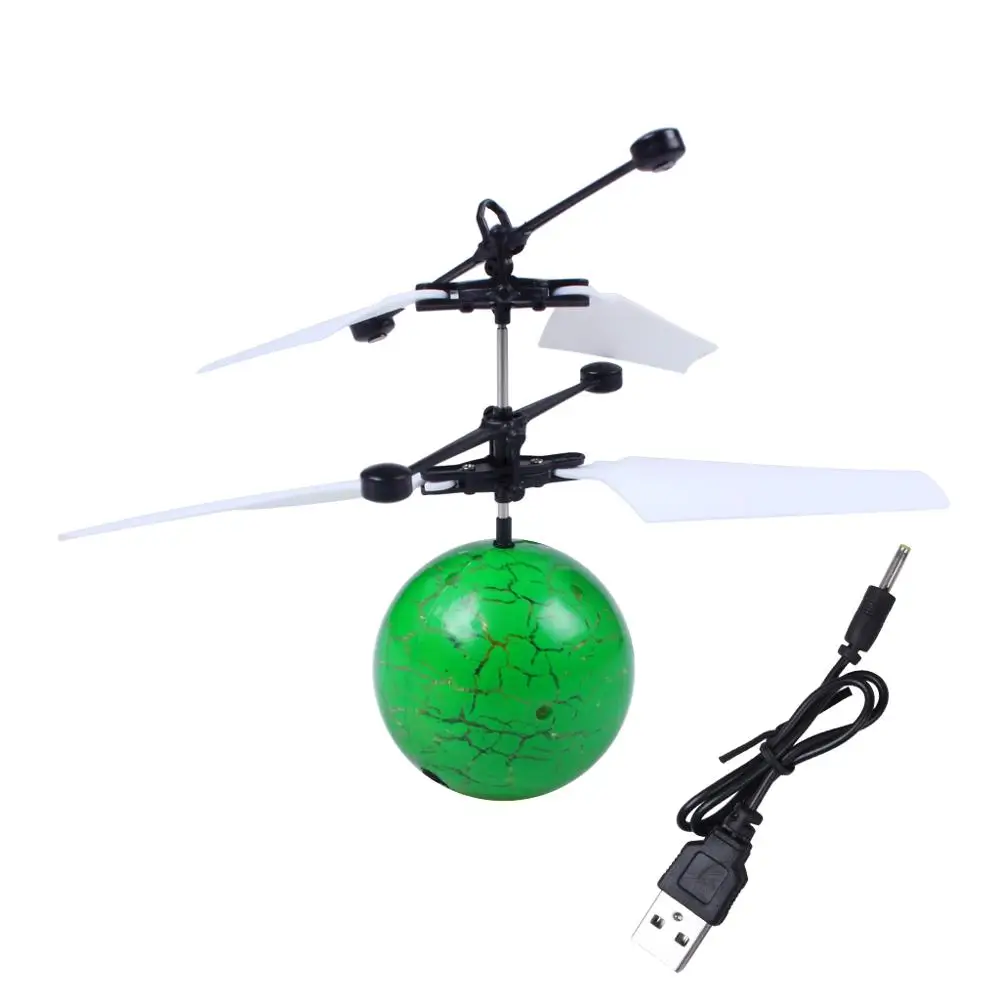 RC Infrared Induction Helicopter Suspension Flying Ball With LED Lighting Aircraft Toy For Children Teenagers (1)