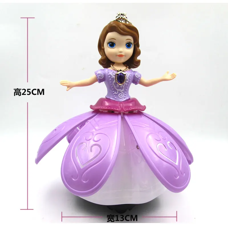 25 см x 13 см Электрический принцесса красивая кукла с петь/танцевать/вращаясь музыкальная игрушка функции для маленьких девочек рождественские подарки A610