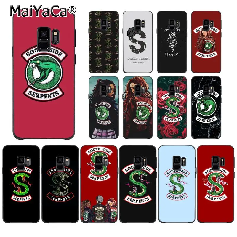 

MaiYaCa Riverdale South Side Serpents Snake Phone Case for Samsung S9 S9 plus S5 S6 S6edge S6plus S7 S7edge S8 S8plus Cover