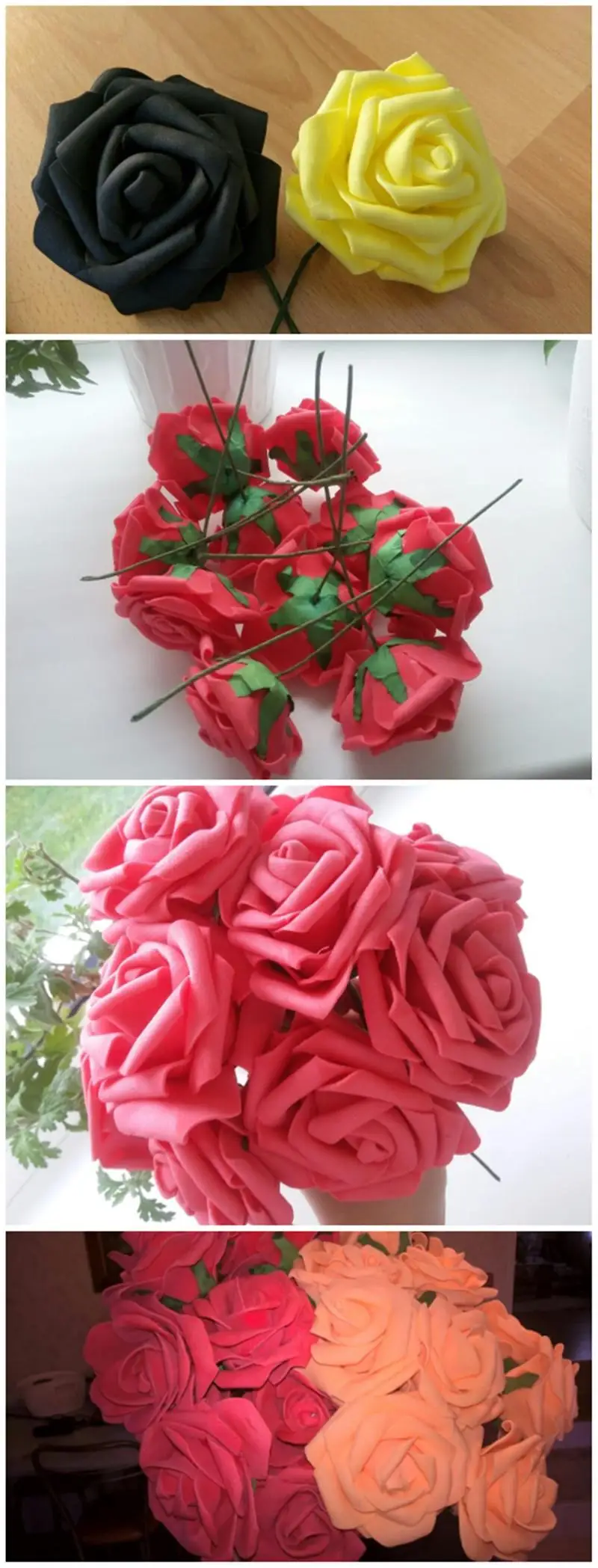 100 шт. 8 см Красивые Искусственные из ПЭ пены розы очаровательные цветы невесты букет домашний Свадебный декор Скрапбукинг DIY принадлежности