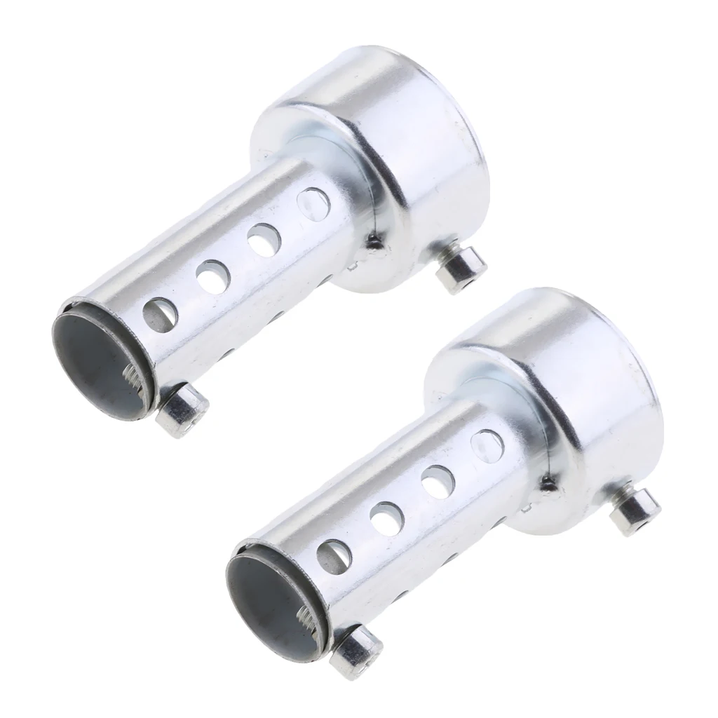 2pcs Universal Motorcycle Muffler Silencer 80mm 3 inch Long (for Round Mufflers Pipes 42mm/1.65inch)