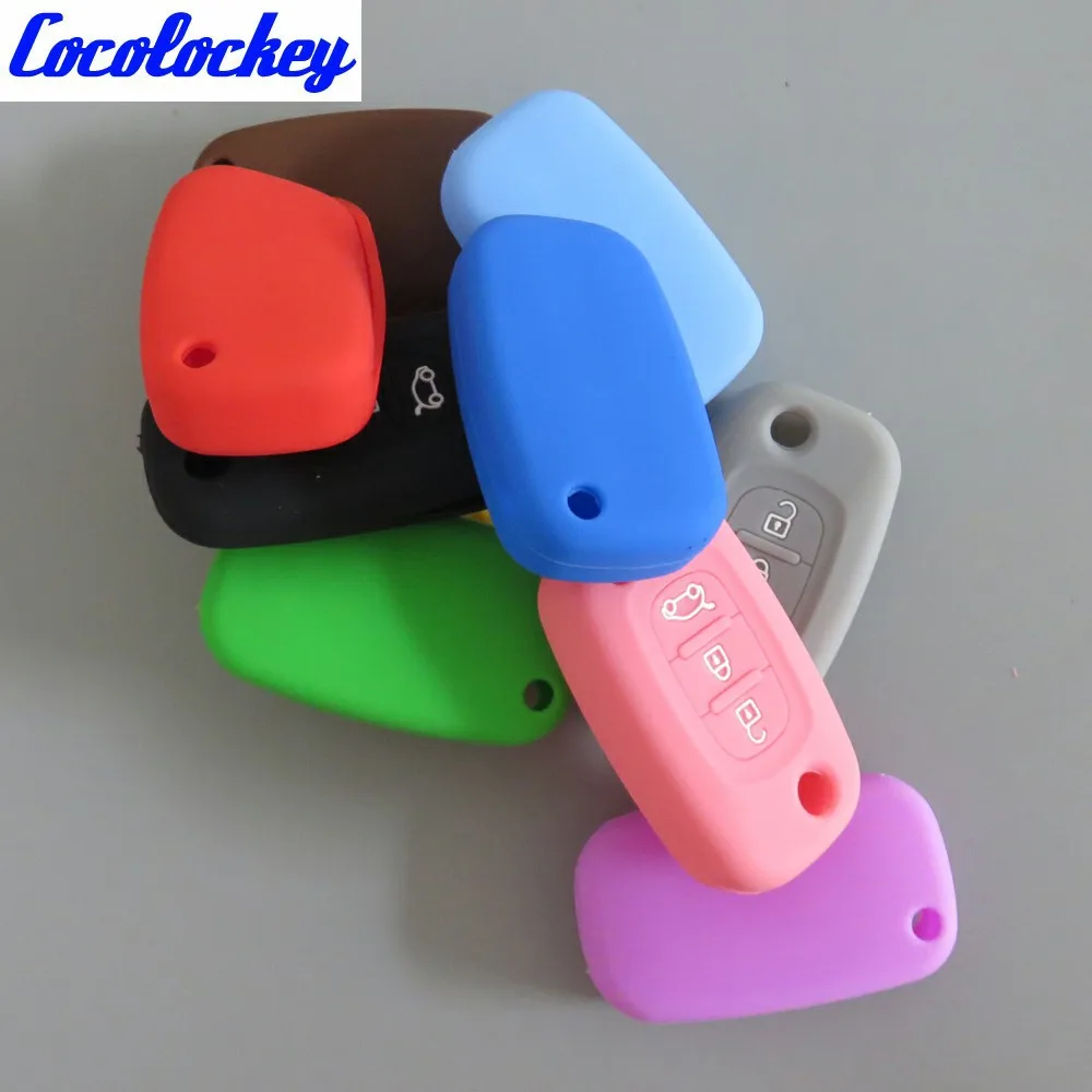 Cocolockey силиконовый чехол для автомобильного ключа RENAULT Clio Megane Kangoo Modus откидной