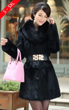 Ex цена мода зимние x-долго искусственный плюшевые лисицы пальто ветровка куртка пальто конфеты цвет S- 5XL