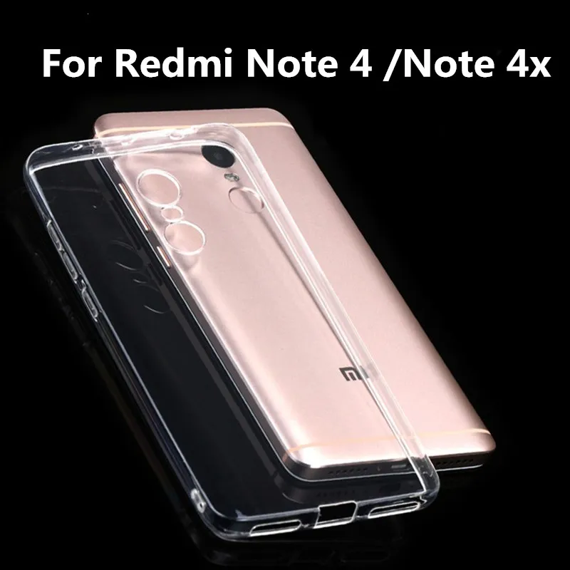 

Clear Fundas For Xiaomi Redmi Note 4X 4 Case Soft Silicone Cover For Redmi Note 4 Global Version Transparent Covers 64 32 GB