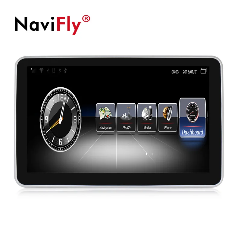 Cheap Navifly Android full touch screen Car Audio for Benz SLC W197 2014-2017 Car gps navigator radio multimedia player BT AUX 5