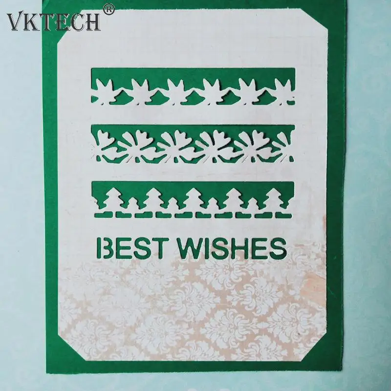 

Best Wishes Metal Cutting Dies for Scrapbooking Photo Album Emboss DIY Stamp Card Making Craft DIY Dies Cut Stencils
