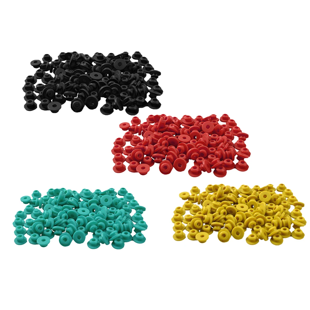 100 Pieces Soft Silicone Grommets Half Tattoo Pen Needle Eye Cushion Kit Supply, 3mm Inner Diameter, Tattooing Machine Parts Set