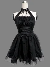 Vestido Lolita negro 11ª de Halloween Cosplay