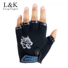 Крутые спортивные детские перчатки с принтом волка уличные Верховые перчатки горячая Распродажа Нескользящие Дышащие варежки для детей 5-13 лет