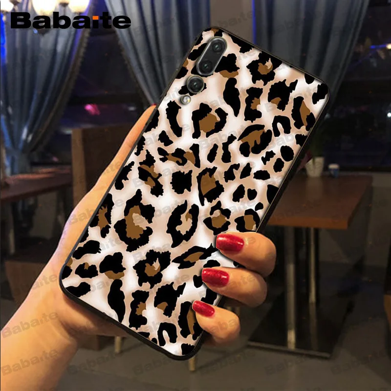 White Beige Grey Leopard