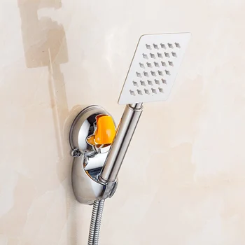 

Professional Shower Head Handset Holder Chrome Bathroom Wall Mount Adjustable Suction Bracket